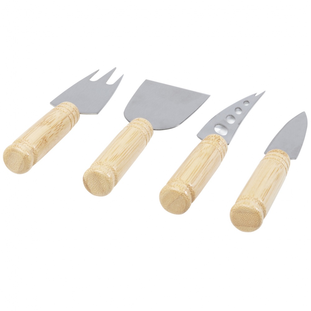 Logotrade advertising products photo of: Cheds 4-piece bamboo cheese set